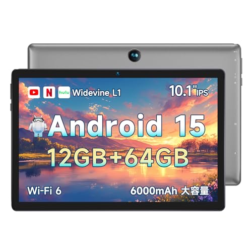 Amazon.co.jp: 【android15 タブレット 10インチ wi-fiモデル】12GB+