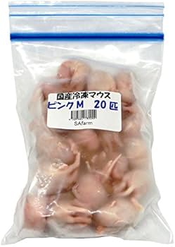 送料無料 冷凍マウスリタイア20匹 ピンクM30匹 ピンクマウス Mサイズ