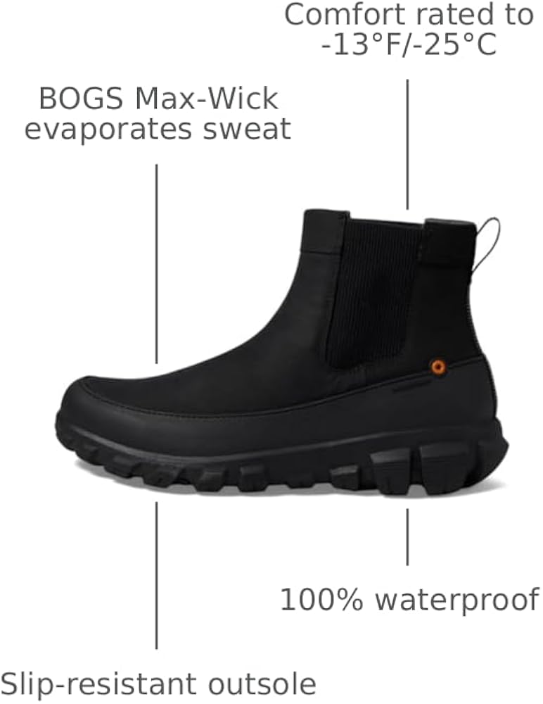 Amazon.com | Bogs Women's Cedar Chelsea Black 6 Medium | Ankle