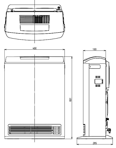 Amazon | Wiz RC-T5801ACP 13A [空気清浄機付ガスファンヒーター 50号