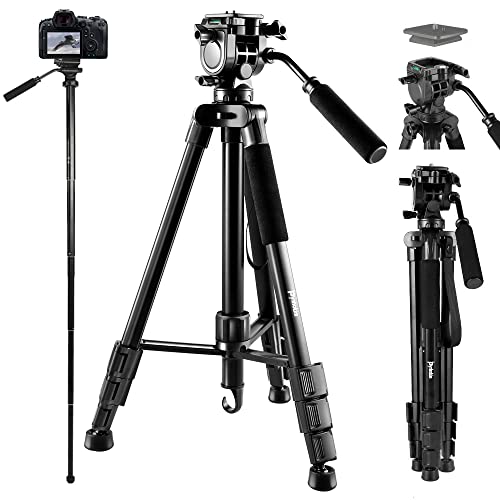 Amazon | Pynhoklm カメラ 三脚 ビデオカメラ 一脚可変式 三脚 一眼