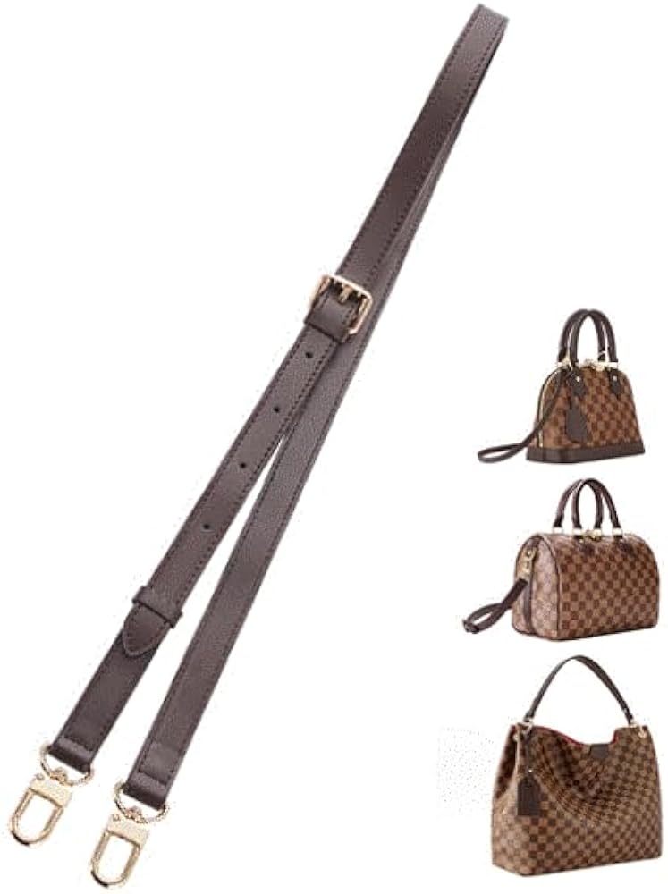 Amazon | ショルダーストラップ レザー ブラウン ショルダー紐 ダミエ