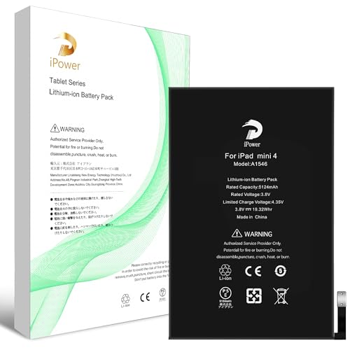 Amazon | iPower for iPad mini4 バッテリー交換 第4世代 容量5124mAh