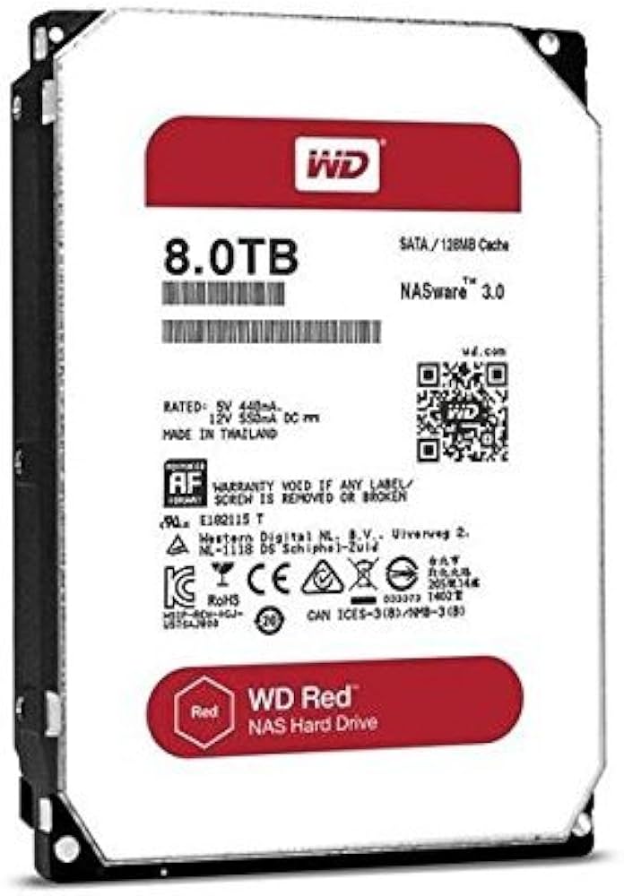 Amazon | WD Red 8TB NAS Hard Disk Drive - 5400 RPM Class SATA 6 Gb