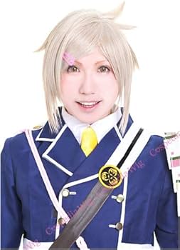 Amazon.co.jp: 刀剣乱舞 包丁藤四郎 風 ウィッグ キャラウィッグ 美容