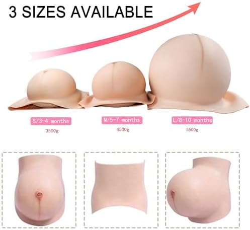 Amazon.co.jp: シリコン 妊婦 腹 リアルな偽双子妊娠腹、特大の