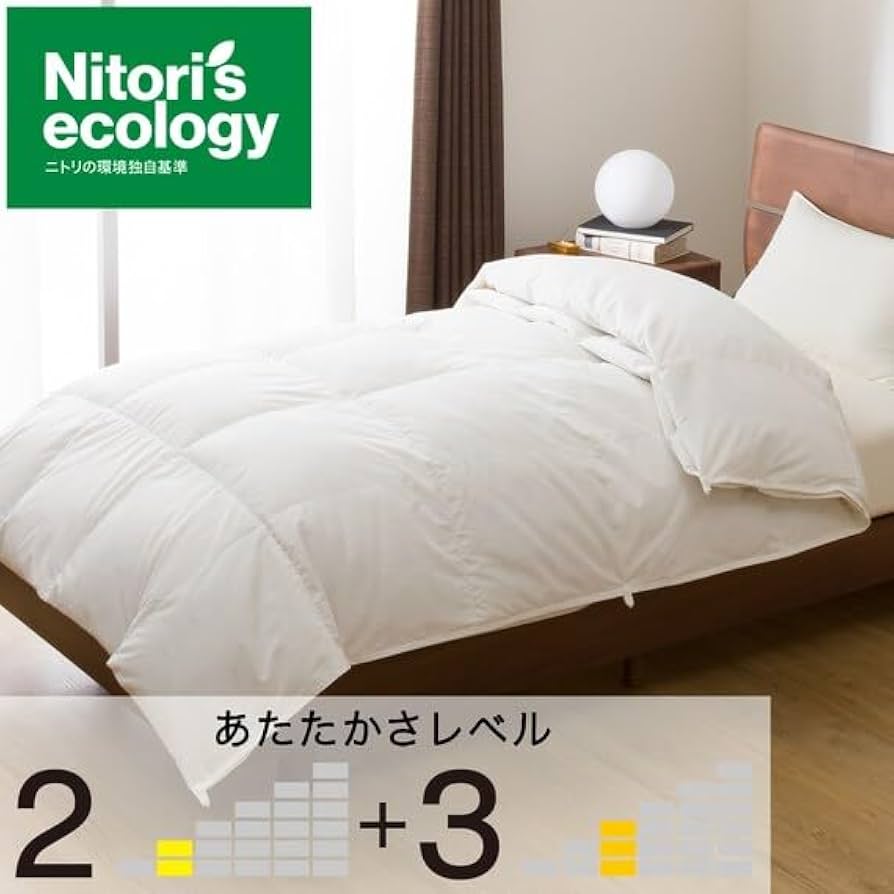 Amazon｜ニトリ 2枚合わせ羽毛掛け布団 NTR-2 K2324 シングルサイズ