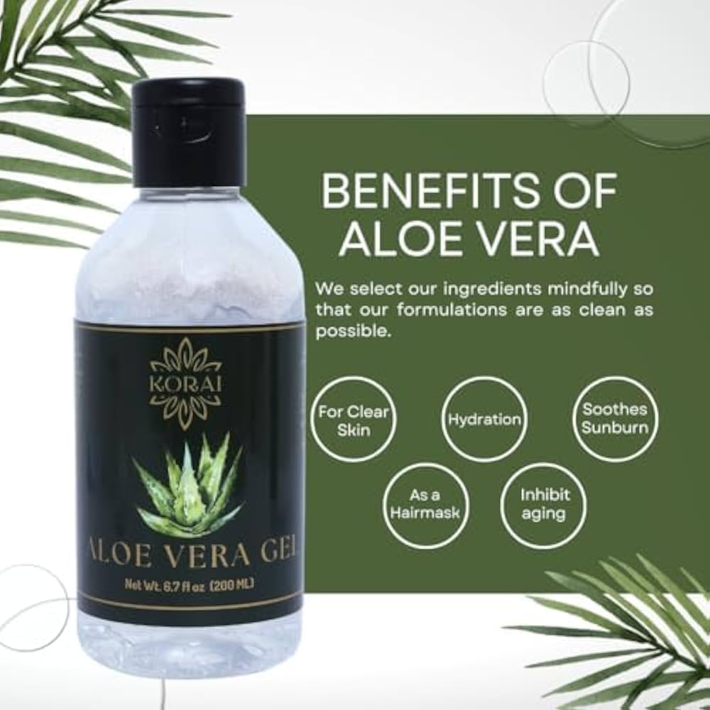 Amazon.com : KORAI Aloe Vera Gel from freshly cut 99% Pure Aloe