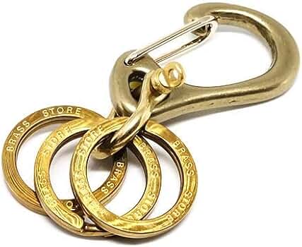 Amazon.co.jp: [BRASS STORE] 真鍮製 カラビナキーホルダー