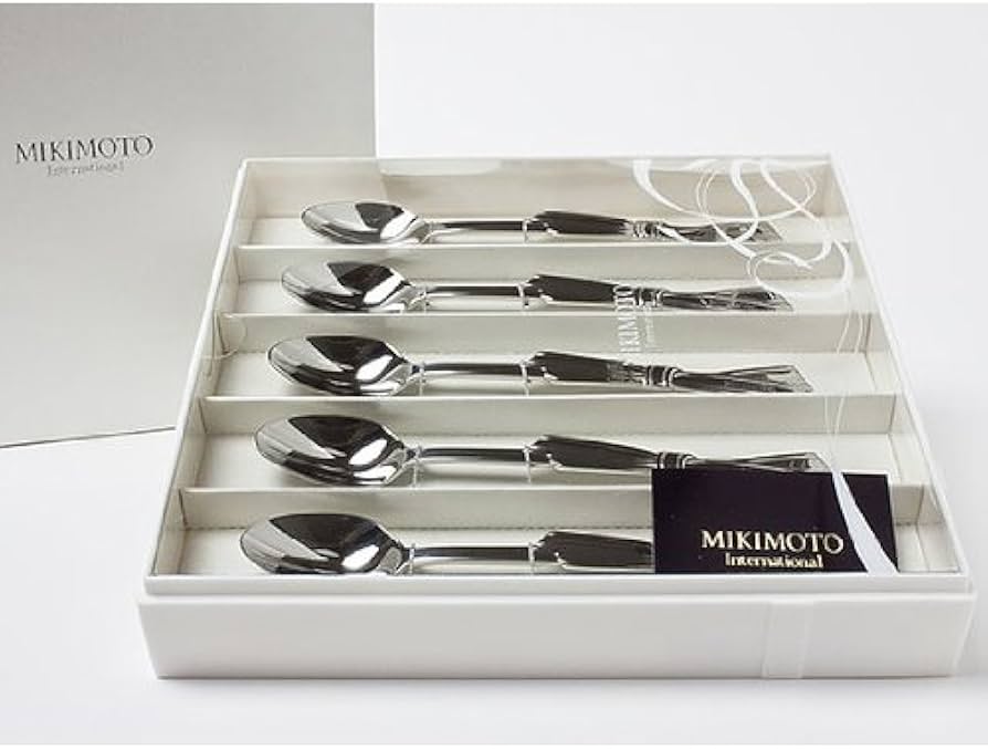 MIKIMOTO 半貴石付きスプーン 5本セット MIKIMOTO 半貴石付きスプーン