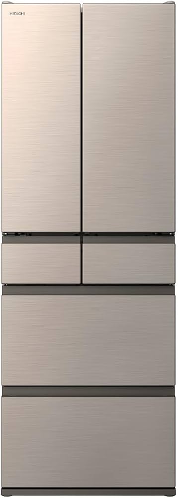 Amazon | 日立 冷蔵庫 570L R-VW57V N ライトゴールド フレンチドア 幅