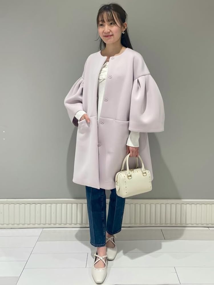 Amazon.co.jp: [セルフォード] ボリュームスリーブポンチコート