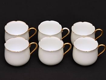 Amazon.co.jp: 高級磁器 大倉陶園 白磁 ゴールドライン チューリップ型