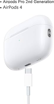 1.5m Airpods 4 Charger, 20W USB C Airpods Pro 2nd Gen Wireless