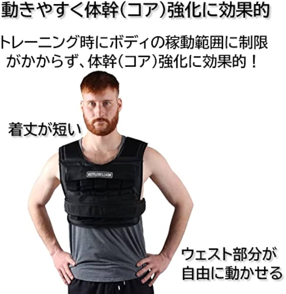 Amazon | KETTLEBELLKON（ケトルベル魂）パワーウエイトベスト (T