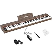 Amazon | IKTMI 電子ピアノ 88鍵盤 ペダル付き 木製 電子 ピアノ 88鍵