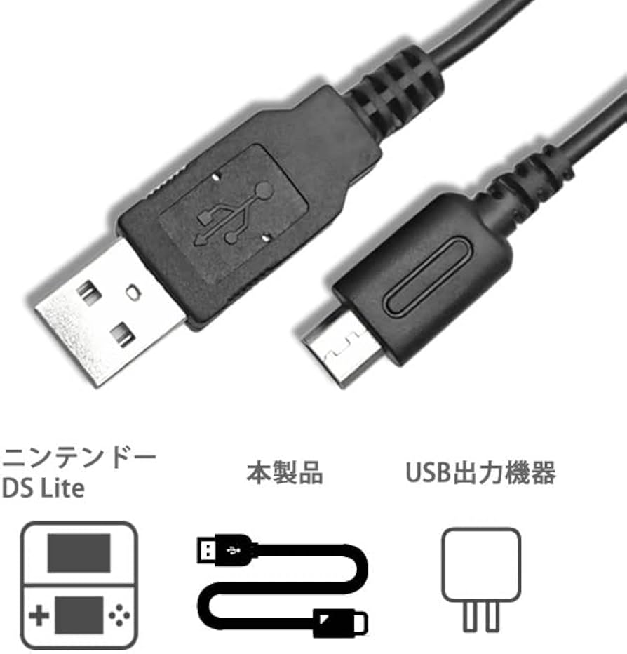 Amazon.co.jp: ICONSHOP ニンテンドーDS Lite専用 USB充電ケーブル 1.0