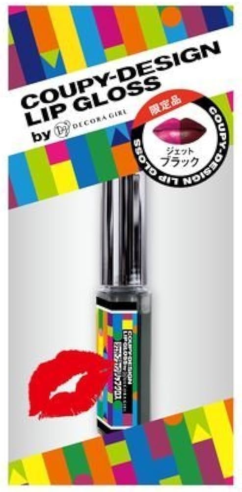 Amazon | デコラガール クーピー柄リップグロス ジェットブラック