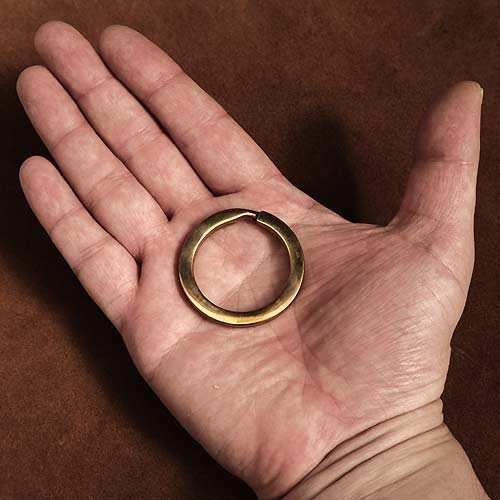 Amazon.co.jp: 3個セット 真鍮 平押し二重リング（直径40mm）ダブル