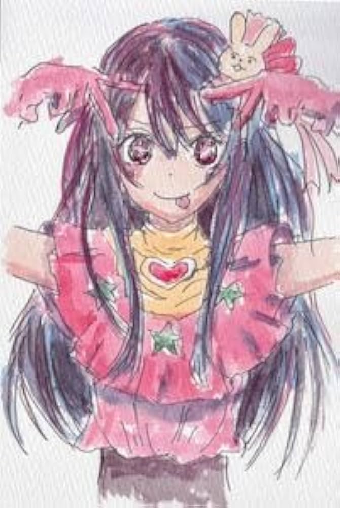 Amazon.co.jp: 手描きイラスト推しの子のアイを透明水彩で描いてみまし