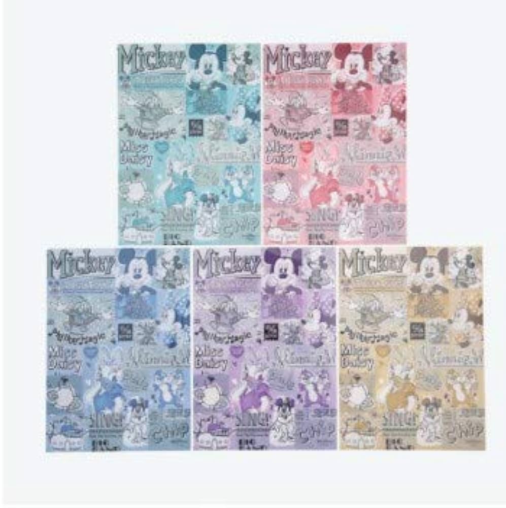 Amazon | ディズニー クリアホルダー 5枚 A4 水彩画風イラスト