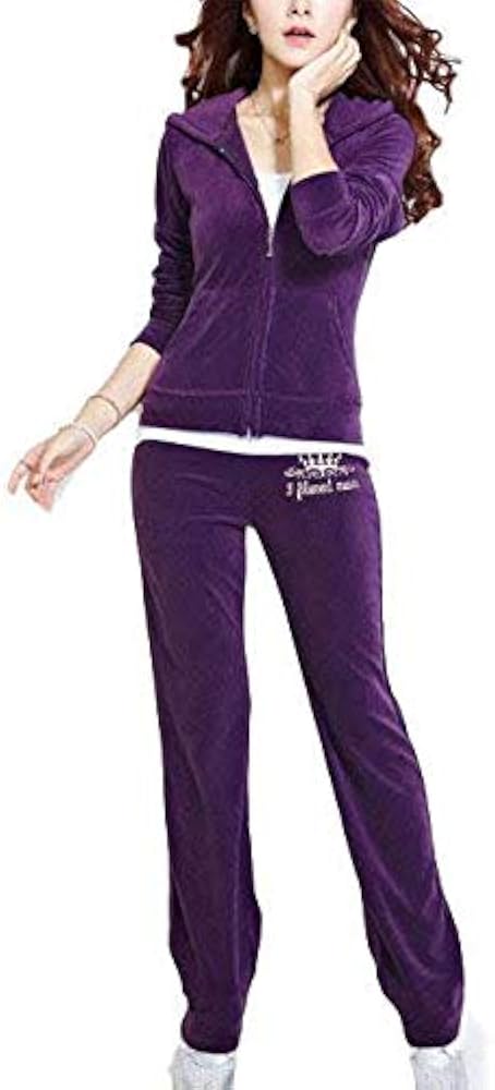 Amazon | ベロア レディース ジャージ 上下 セットアップ パーカー