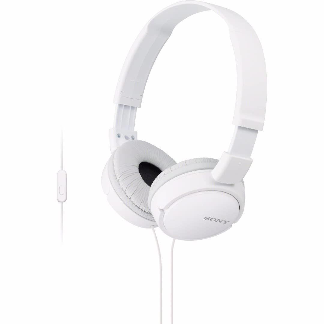 Amazon.com: Sony ZX Series Wired On-Ear Headphones with Mic, White