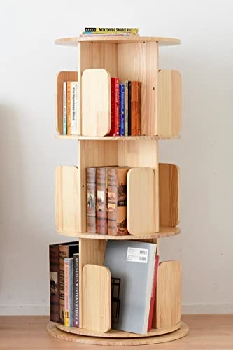 山善] 本棚 (回転式本棚) 絵本棚 天板に物が置ける A4が入る高さ 3段