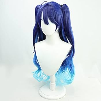 Amazon.co.jp: 天宮こころ あまみや ウィッグ ブルー ツインテール