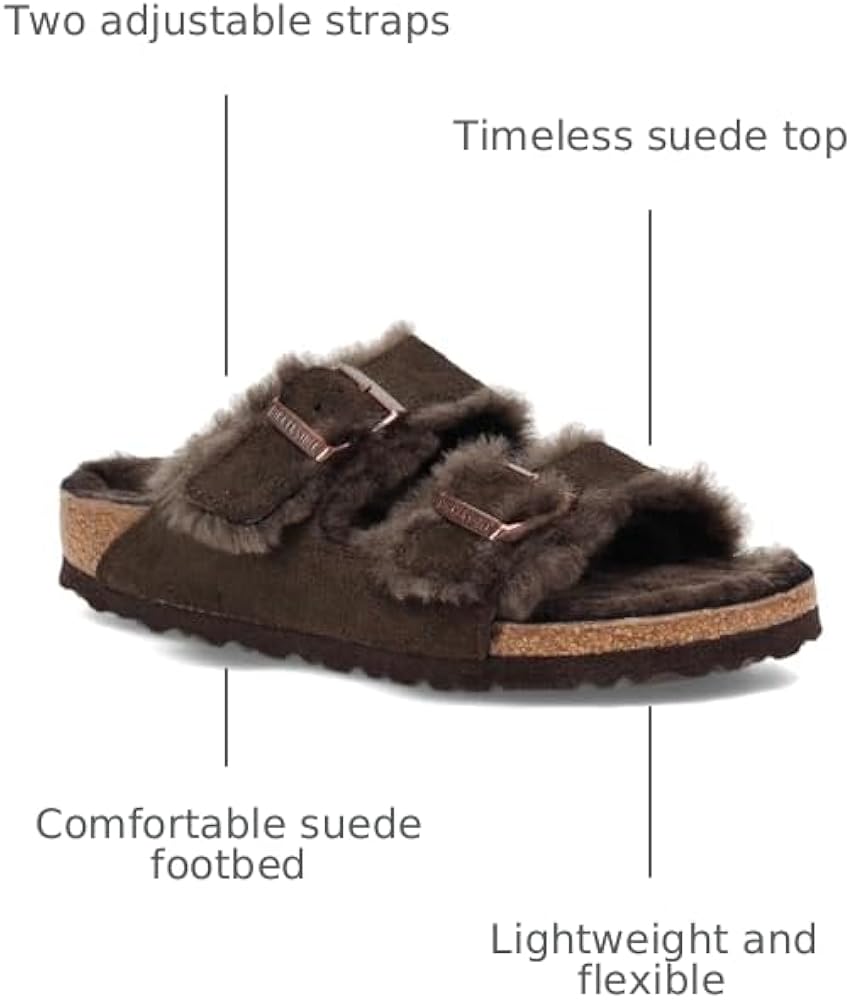 Amazon.com | Birkenstock Arizona Soft Footbed Mocha Suede Regular