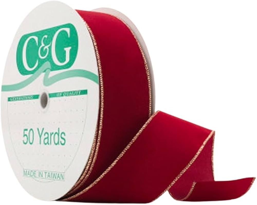 Amazon.com: Ribbon Bazaar Waterproof Wired Velvet Ribbon – Outdoor