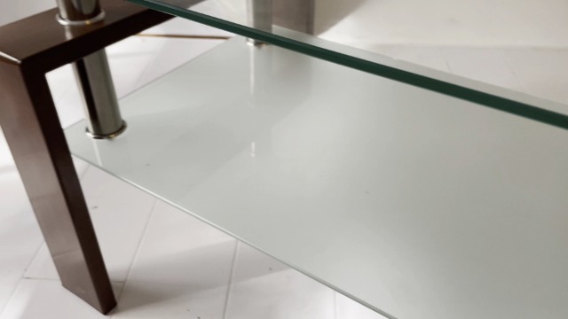 Amazon｜OSJ ガラステーブル コーヒー 強化ガラス天板 センター