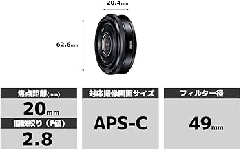 Amazon.com : Sony SEL-20F28 E-Mount 20mm F2.8 Prime Lens : Digital