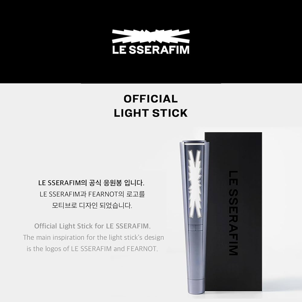 LE SSERAFIM - [Official Light Stick] Out Box + Light Stick + Dust