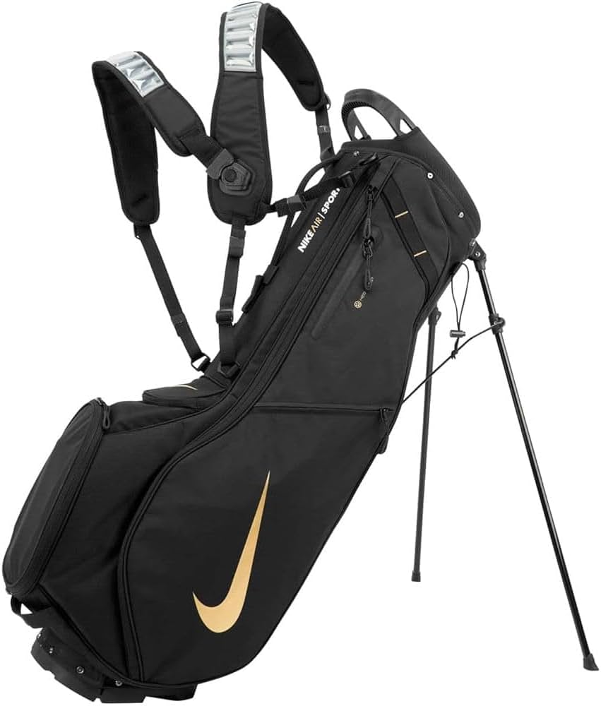 Amazon | NIKE Air Sport 2 Golf Bag Black | Gold | NIKE(ナイキ