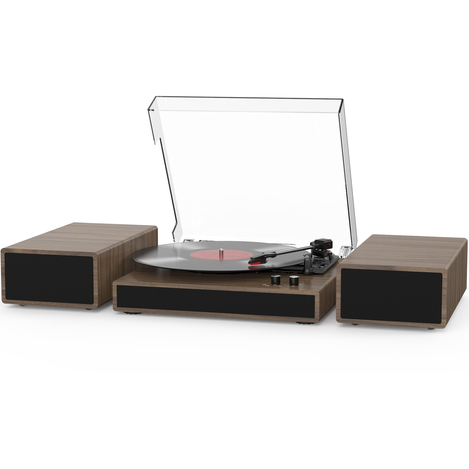 Amazon.com: Vinyl Record Player with Dual Stereo Bookshelf
