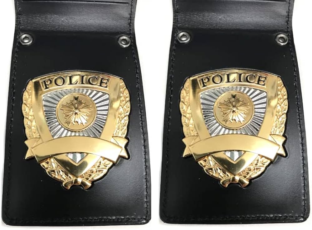 Amazon.co.jp: 警察手帳（レプリカ）黒本革 2冊セット◇日本製 警察