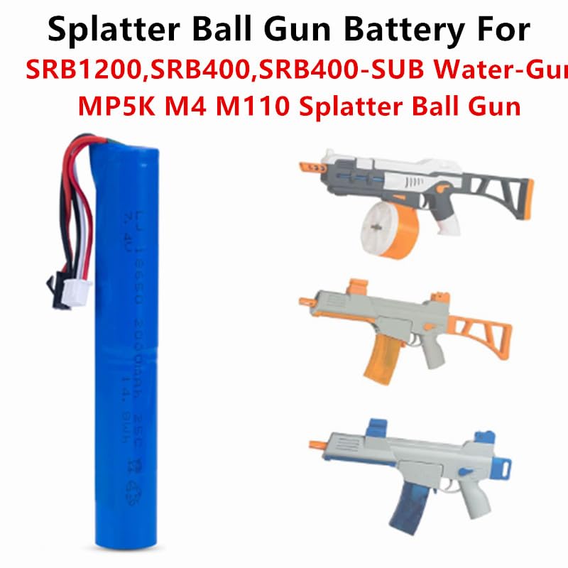 Amazon.com: Cecicebb Airsoft Battery 7.4V 2000mAh SM2P Plug for