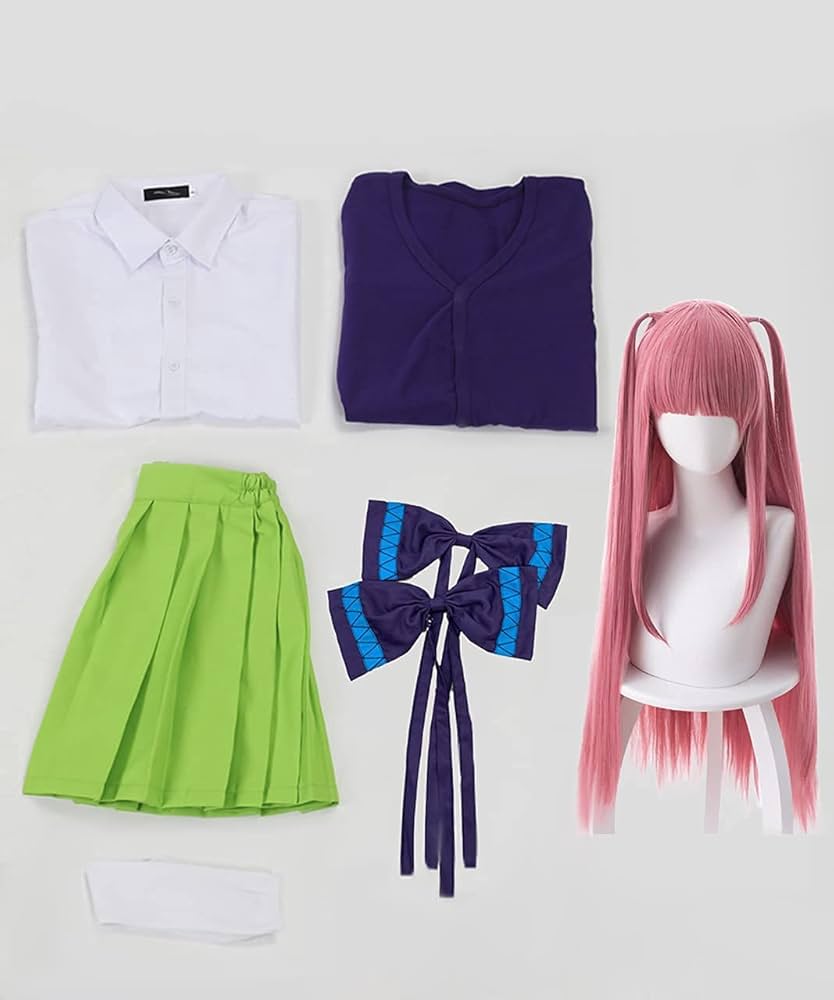 Amazon.co.jp: 五等分の花嫁 中野二乃 コスプレ 衣装 ウィッグ付き 頭