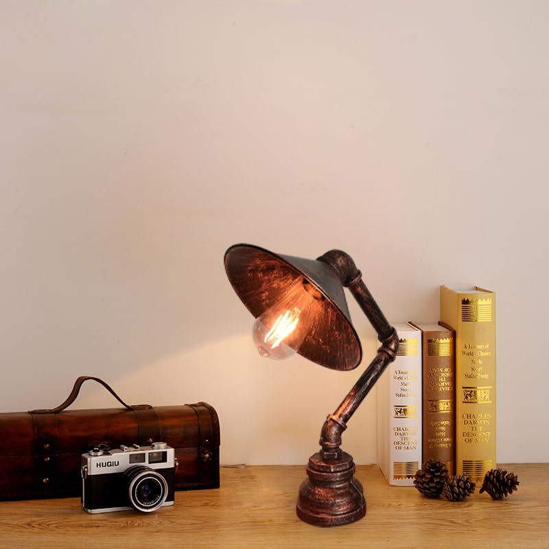 Amazon.co.jp : 千飾 デスクライト 水道管卓上ライト 電気スタンド