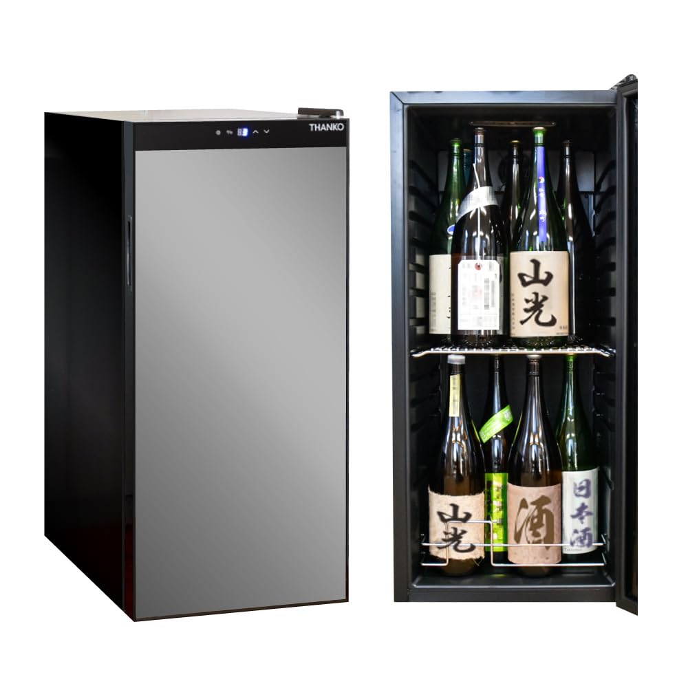 Amazon.co.jp: THANKO 一升瓶を2段縦置きできる日本酒冷蔵庫 俺の酒蔵