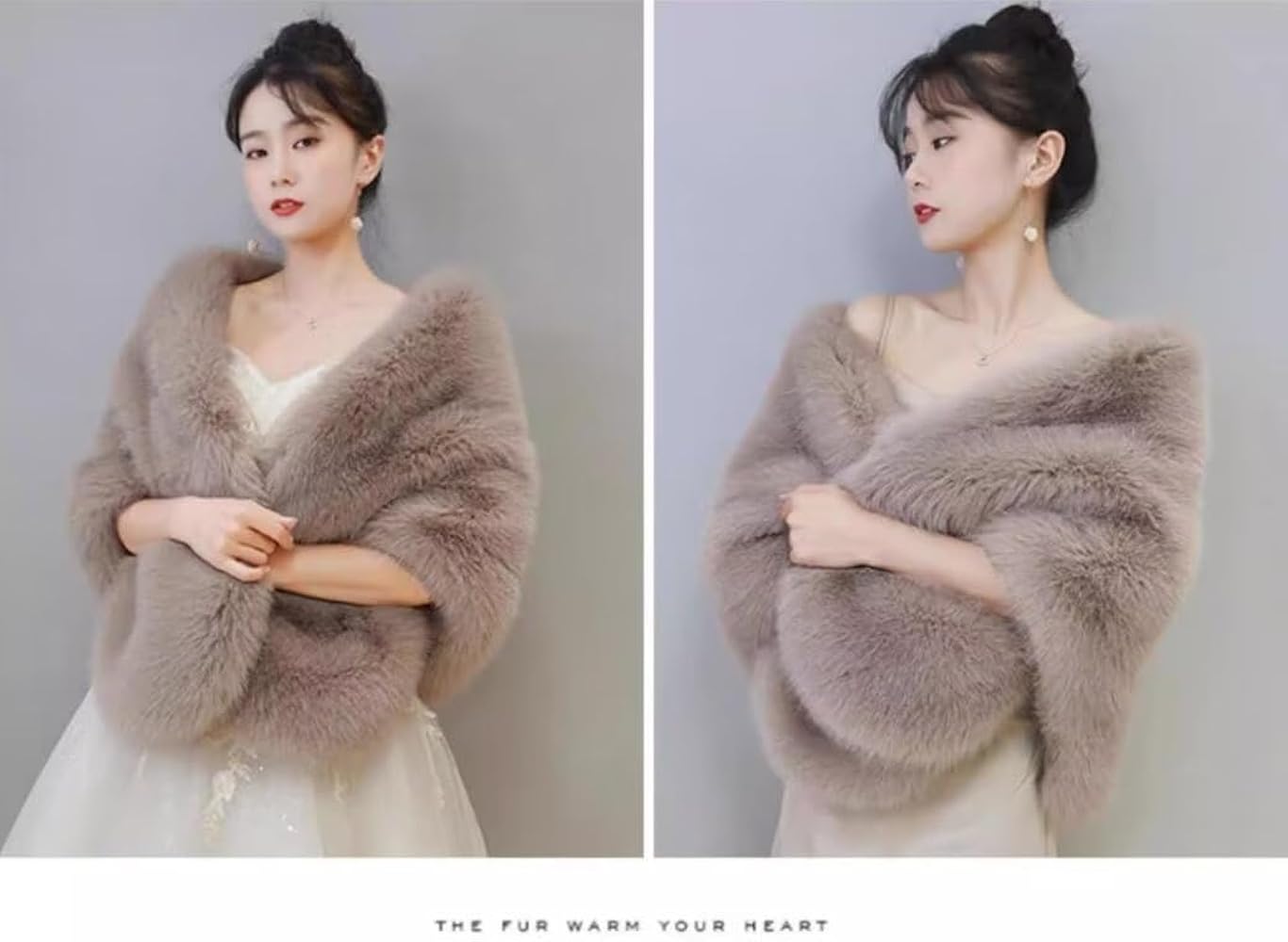 Amazon | [Msymay] ファーケープ レディース ケープ ショール 肩掛け