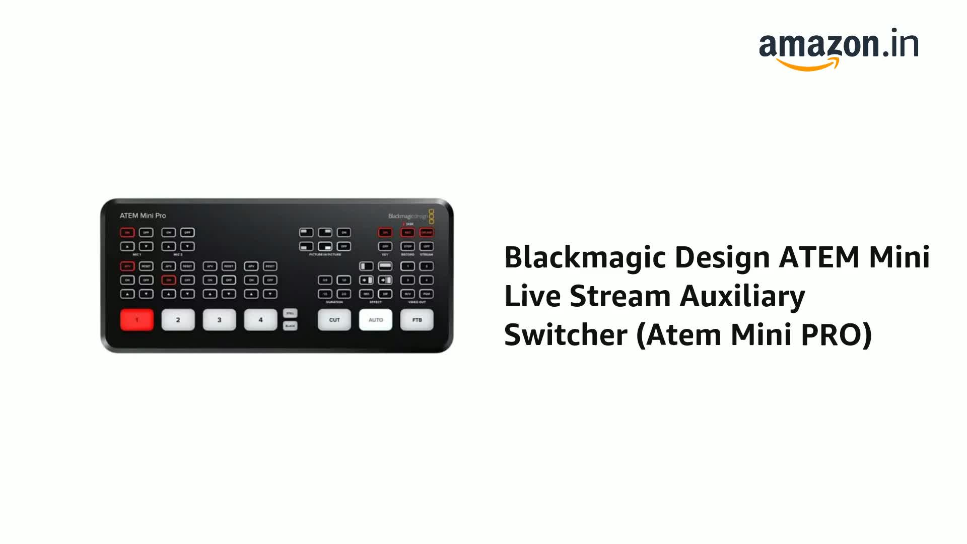 Blackmagic Design ATEM Mini Live Stream Auxiliary Switcher (Atem