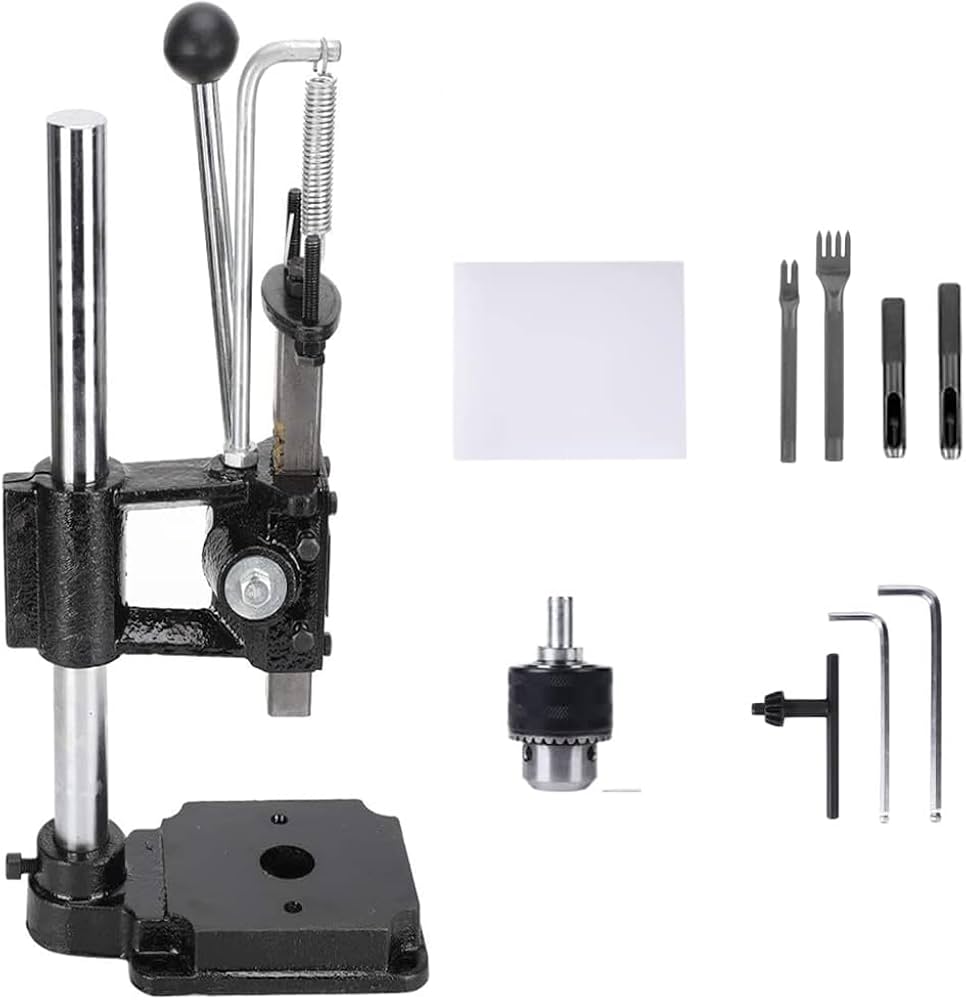 Amazon.co.jp: Guilopoer 革細工 ハンドプレス本体 +ドリルチャック＋