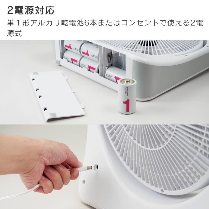 Amazon | APIX 2電源式スリムファン 扇風機 ホワイト | ノーブランド品