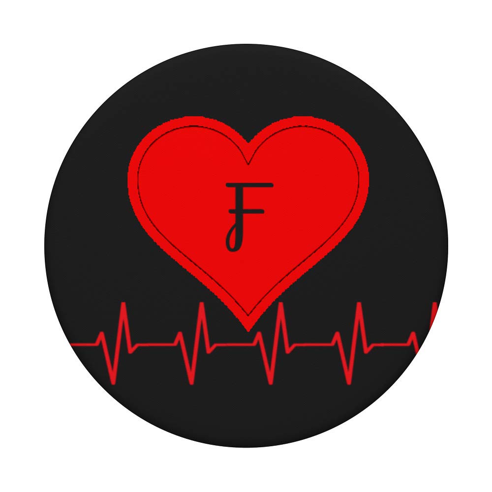 Amazon.com: HeartBeat Red Heart Monogram Letter F Love Valentine