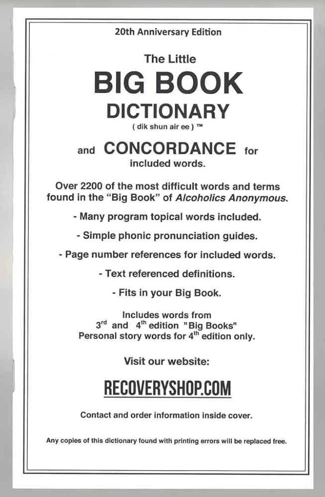 The Little BIG BOOK DICTIONARY and CONCORDANCE By Lyle P. Parkins