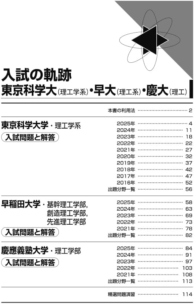 入試の軌跡/東京科学大(理工学系)・早大(理工系)・慶大(理工) 2026年