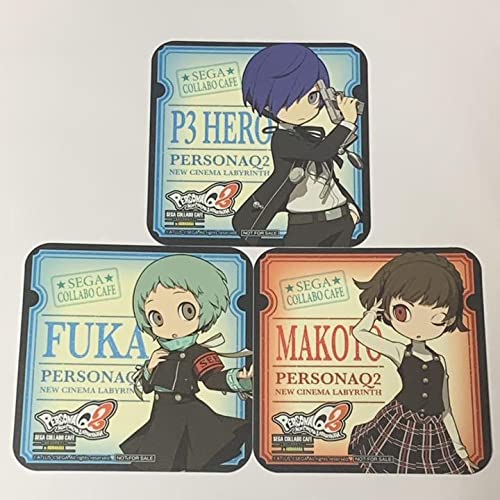 ペルソナQ2 セガコラボカフェ ホログラム缶バッジ P3主人公 結城理