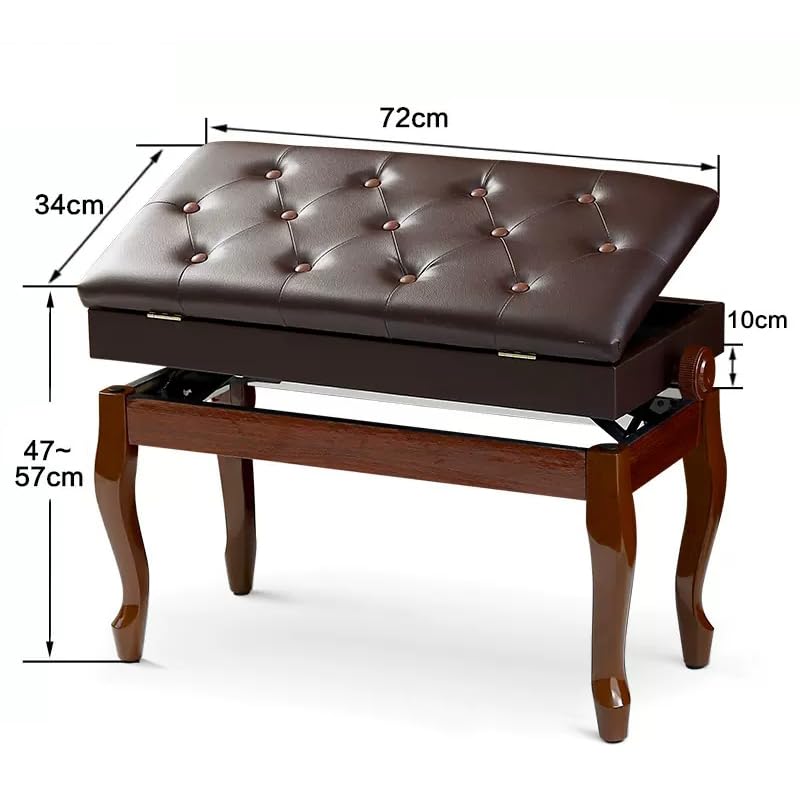 Amazon.co.jp: ピアノ 椅子 高さ調整可能 2人掛け 楽譜収納付き